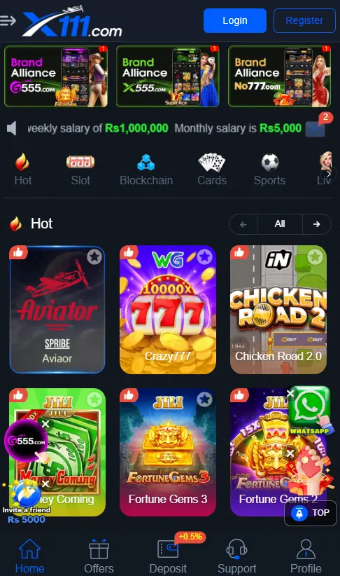 X111 App Preview – Real Money Game Pakistan